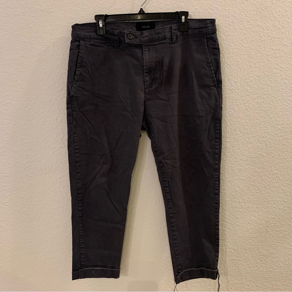 Rolla’s men’s size 36 Relaxo Chop relaxed fit chino grey cropped pants